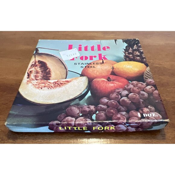 Vintage Little Forks Cocktail Hors D’oeuvre MCM Stainless Steel in Box - Picture 3 of 4